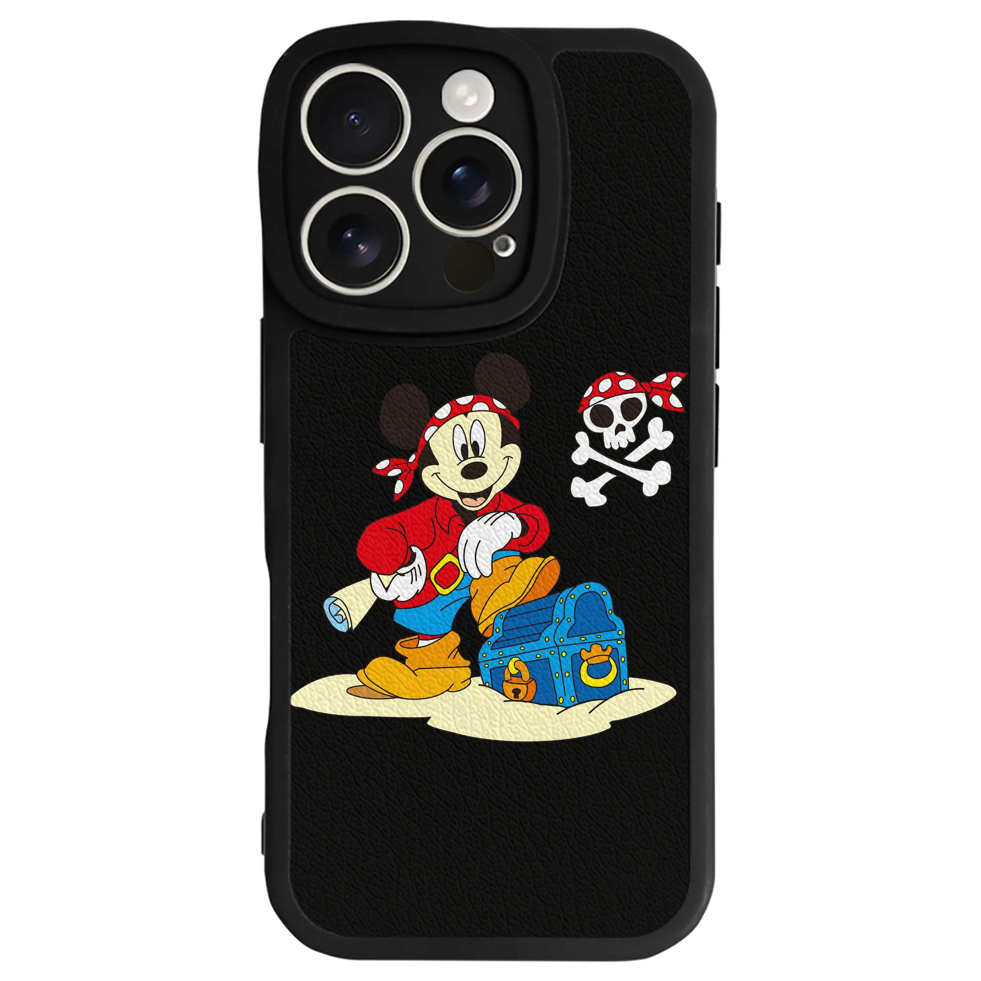 （画像用） ミッキーマウス Mickey Mouse 【iPhone 16シリーズ対応】シリコンスマホケース（レザー調） 材質：シリコン